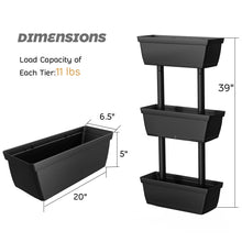 Load image into Gallery viewer, Gymax 3-Tier Raised Garden Bed Vertical Freestanding Flower Pot Stand Planter Boxes