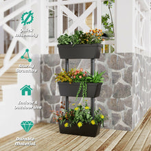 Load image into Gallery viewer, Gymax 3-Tier Raised Garden Bed Vertical Freestanding Flower Pot Stand Planter Boxes