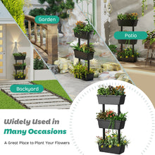 Load image into Gallery viewer, Gymax 3-Tier Raised Garden Bed Vertical Freestanding Flower Pot Stand Planter Boxes