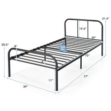 Load image into Gallery viewer, Gymax Twin Size Metal Bed Frame Heavy Duty Mattress Foundation Under Bed Storage