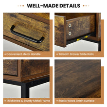 Load image into Gallery viewer, Gymax Industrial Vanity Table with 3-Height Adjustable Mirror Storage Bag Large Drawer