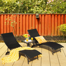 Load image into Gallery viewer, Gymax 2PCS Outdoor Patio Foldable Chaise Lounge Set w/ 5-Position Adjustable Backrest