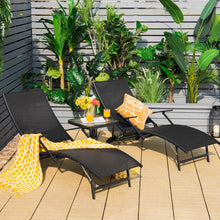 Load image into Gallery viewer, Gymax Set of 2 Foldable Patio Chaise Lounge w/ 5-level Backrest Outdoor Recliner Chair