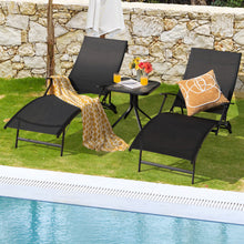 Load image into Gallery viewer, Gymax Set of 2 Foldable Patio Chaise Lounge w/ 5-level Backrest Outdoor Recliner Chair