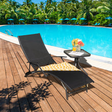 Load image into Gallery viewer, Gymax Set of 2 Foldable Patio Chaise Lounge w/ 5-level Backrest Outdoor Recliner Chair