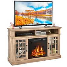Load image into Gallery viewer, Gymax 48'' Fireplace TV Stand W/ 1400W Electric Fireplace for TVs up to 50 Inches