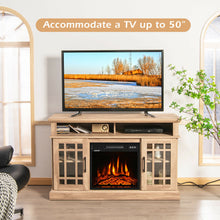 Load image into Gallery viewer, Gymax 48'' Fireplace TV Stand W/ 1400W Electric Fireplace for TVs up to 50 Inches