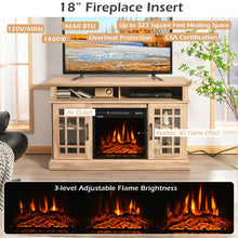 Load image into Gallery viewer, Gymax 48'' Fireplace TV Stand W/ 1400W Electric Fireplace for TVs up to 50 Inches