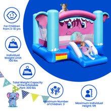 Load image into Gallery viewer, Gymax Inflatable Bounce House 3-in-1 Elephant Theme Inflatable Castle w/ 480W Blower