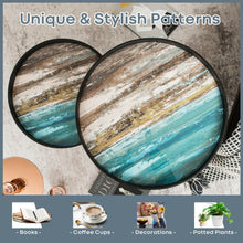 Load image into Gallery viewer, Gymax Set of 2 Coffee Table Stylish Nesting End Tables w/ Wooden Tray Top & Steel Legs