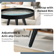 Load image into Gallery viewer, Gymax Set of 2 Coffee Table Stylish Nesting End Tables w/ Wooden Tray Top & Steel Legs