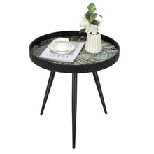 Load image into Gallery viewer, Gymax Round Coffee Table Modern End Table Versatile Side Table w/ Wooden Tray Top