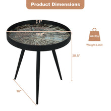 Load image into Gallery viewer, Gymax Round Coffee Table Modern End Table Versatile Side Table w/ Wooden Tray Top