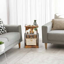Load image into Gallery viewer, Gymax 2PCS 3 Tier Sofa Side End Table Storage Shelf Compact for Living Room Bedroom