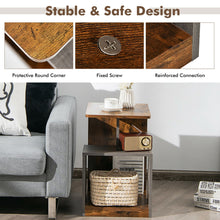 Load image into Gallery viewer, Gymax 2PCS 3 Tier Sofa Side End Table Storage Shelf Compact for Living Room Bedroom