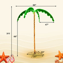 Load image into Gallery viewer, Gymax 7ft Pre-lit LED Rope Light Palm Tree Hawaii-Style Holiday Decor w/ 306 LED Lights