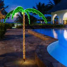 Load image into Gallery viewer, Gymax 7ft Pre-lit LED Rope Light Palm Tree Hawaii-Style Holiday Decor w/ 306 LED Lights