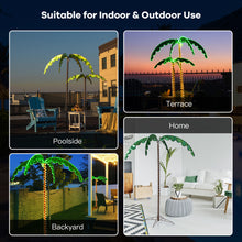 Load image into Gallery viewer, Gymax 7ft Pre-lit LED Rope Light Palm Tree Hawaii-Style Holiday Decor w/ 306 LED Lights