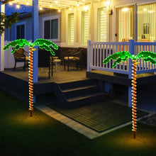 Load image into Gallery viewer, Gymax 5ft Pre-lit LED Rope Light Palm Tree Hawaii-Style Holiday Decor w/ 198 LED Lights