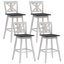 Load image into Gallery viewer, Gymax 4PCS Swivel Bar Stools 29'' Counter Height Chairs w/ Footrest