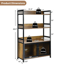 Load image into Gallery viewer, Gymax 3-Tier Baker's Rack Industrial Kitchen Microwave Oven Stand w/Storage Cabinet