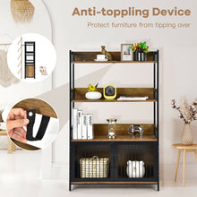 Load image into Gallery viewer, Gymax 3-Tier Baker's Rack Industrial Kitchen Microwave Oven Stand w/Storage Cabinet