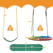 Load image into Gallery viewer, Gymax 2-Pack Swing Set Swing Seat Replacement & Saucer Tree Swing for Indoor & Outdoor