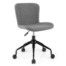 Load image into Gallery viewer, Gymax Mid Back Armless Office Chair Adjustable Swivel Linen Task Chair