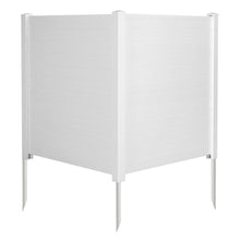 Load image into Gallery viewer, Gymax Outdoor PVC Privacy Panels 2-Pack Picket Fence W/ 3 Cuspidal Foot Stakes White
