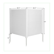 Load image into Gallery viewer, Gymax Outdoor PVC Privacy Panels 2-Pack Picket Fence W/ 3 Cuspidal Foot Stakes White