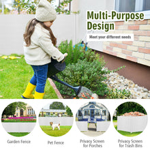 Load image into Gallery viewer, Gymax Outdoor PVC Privacy Panels 2-Pack Picket Fence W/ 3 Cuspidal Foot Stakes White