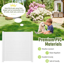 Load image into Gallery viewer, Gymax Outdoor PVC Privacy Panels 2-Pack Picket Fence W/ 3 Cuspidal Foot Stakes White