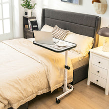 Load image into Gallery viewer, Gymax Overbed Bedside Table Universal Wheels Adjustable Tilt Top Laptop Hospital Desk