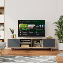 Load image into Gallery viewer, Gymax 63'' TV Stand Media Entertainment Center Console w/2 Doors & Open Shelves