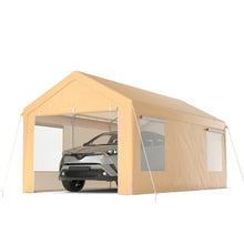 Load image into Gallery viewer, Gymax 10x20 ft Heavy-Duty Steel Carport Car Canopy Shelter Sidewalls Tent Garage