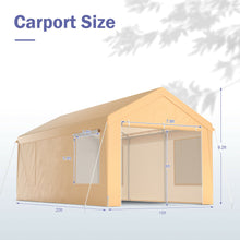 Load image into Gallery viewer, Gymax 10x20 ft Heavy-Duty Steel Carport Car Canopy Shelter Sidewalls Tent Garage