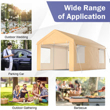 Load image into Gallery viewer, Gymax 10x20 ft Heavy-Duty Steel Carport Car Canopy Shelter Sidewalls Tent Garage