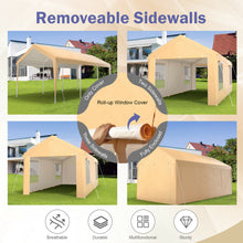 Load image into Gallery viewer, Gymax 10x20 ft Heavy-Duty Steel Carport Car Canopy Shelter Sidewalls Tent Garage