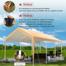 Load image into Gallery viewer, Gymax 10x20 ft Heavy-Duty Steel Carport Car Canopy Shelter Sidewalls Tent Garage