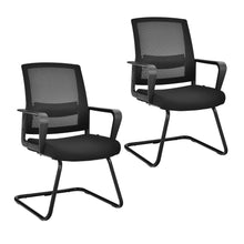 Load image into Gallery viewer, Gymax Set of 2 Conference Chairs Mesh Reception Office Guest Chairs w/ Lumbar Support