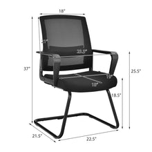 Load image into Gallery viewer, Gymax Set of 2 Conference Chairs Mesh Reception Office Guest Chairs w/ Lumbar Support