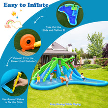 Load image into Gallery viewer, Gymax Crocodile Inflatable Water Slide Park Kids Bounce House w/ Dual Slides Without Blower