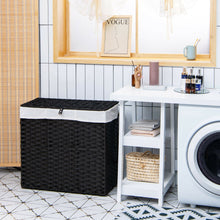 Load image into Gallery viewer, Gymax Laundry Hamper w/Wheels & Lid, 125L 3-Section Clothes Hamper w/2 Liner Bags