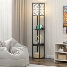 Load image into Gallery viewer, Gymax Modern Standing Shelf Floor Lamp w/ 1 Power Outlet and 2 USB Ports for Living Room