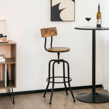 Load image into Gallery viewer, Gymax Set of 2 Industrial Bar Stool Adjustable Swivel Counter-Height Dining Side Chair