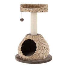 Load image into Gallery viewer, Gymax 28'' Hand-Made Cat Tree Tower Natural Bowl Shaped w/Perch