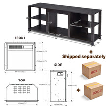 Load image into Gallery viewer, Gymax 59'' Fireplace TV Stand Entertainment Center w/ 18'' 1500W Electric Fireplace