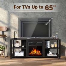 Load image into Gallery viewer, Gymax 59'' Fireplace TV Stand Entertainment Center w/ 18'' 1500W Electric Fireplace