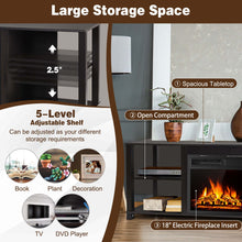 Load image into Gallery viewer, Gymax 59'' Fireplace TV Stand Entertainment Center w/ 18'' 1500W Electric Fireplace
