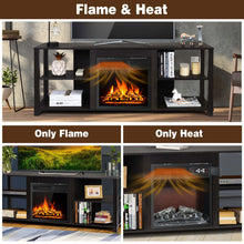 Load image into Gallery viewer, Gymax 59'' Fireplace TV Stand Entertainment Center w/ 18'' 1500W Electric Fireplace